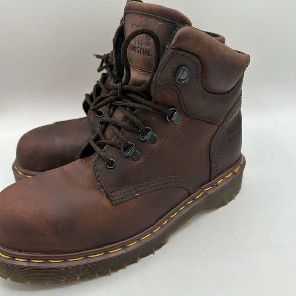 RARE Vintage Dr Martens 7735 Gaucho Safety Boot Made In England Brown Leather 7 - Picture 4 of 16